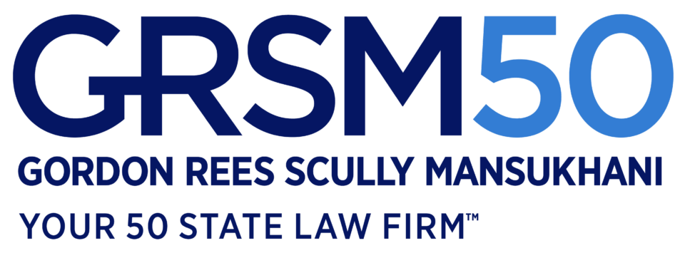 GRSM50 Gordon Rees Scully Kansukhani - Your 50 State Law Firm (TM) logo.